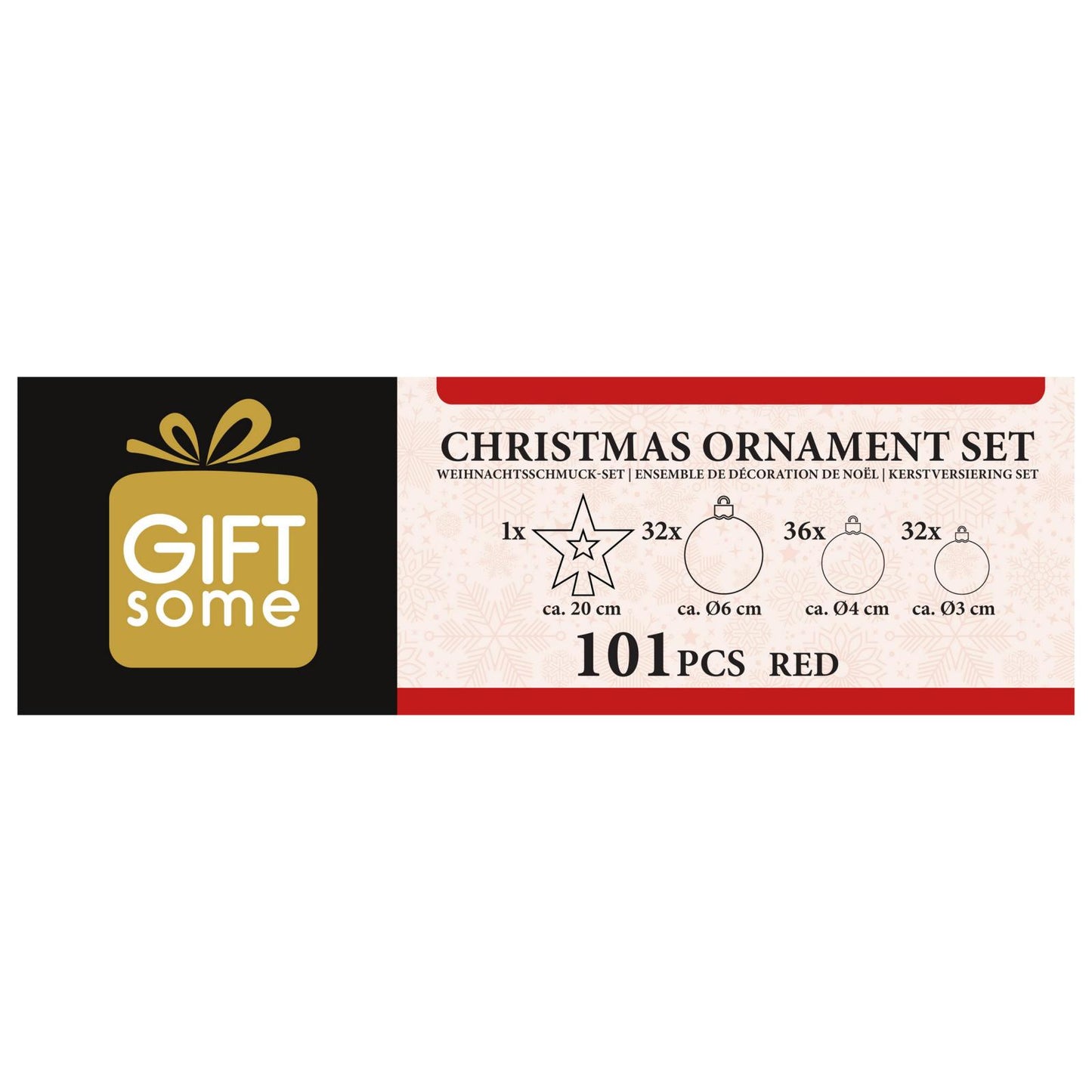 Xmas ornament set (101) red