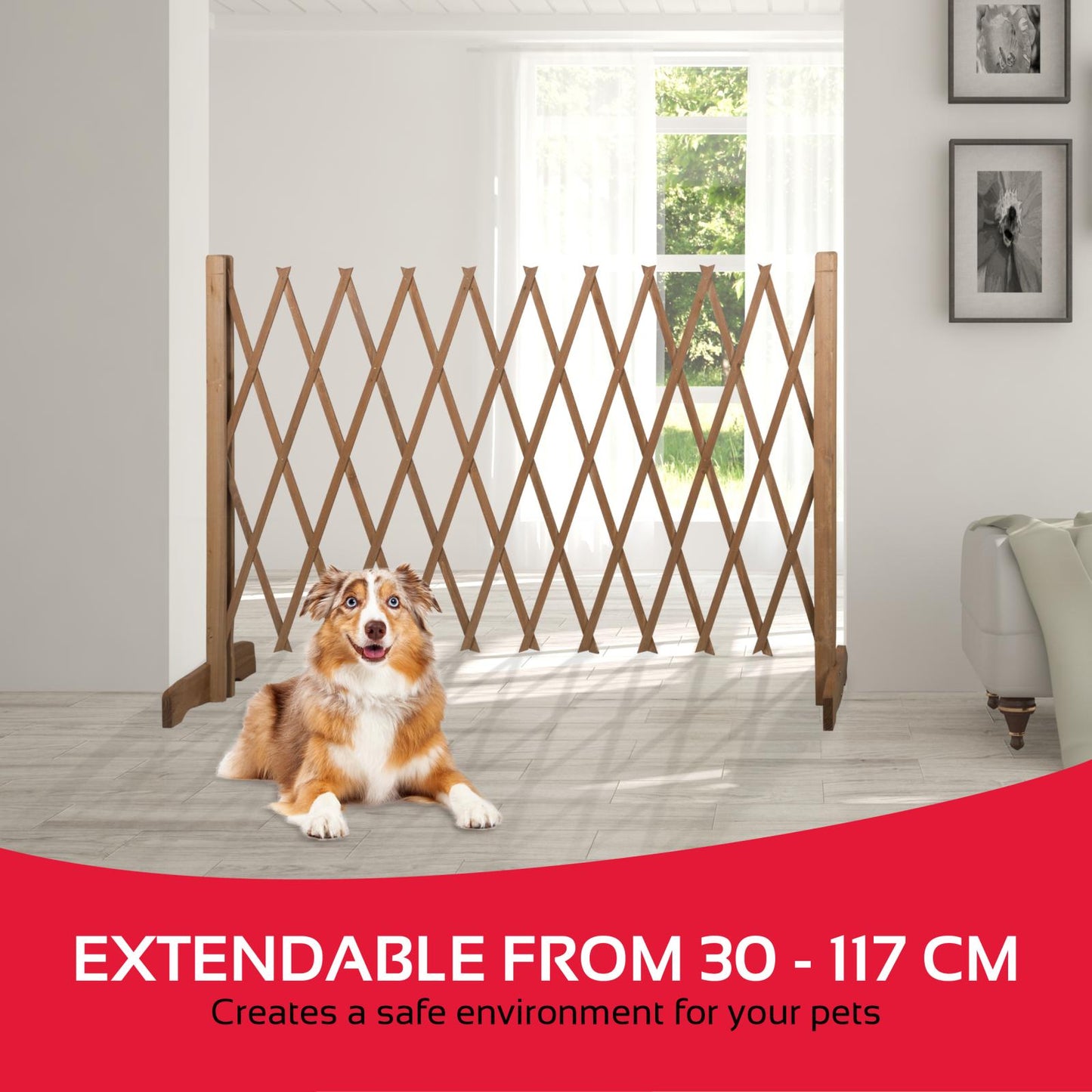 Dog Fence H90xW30-117cm WD