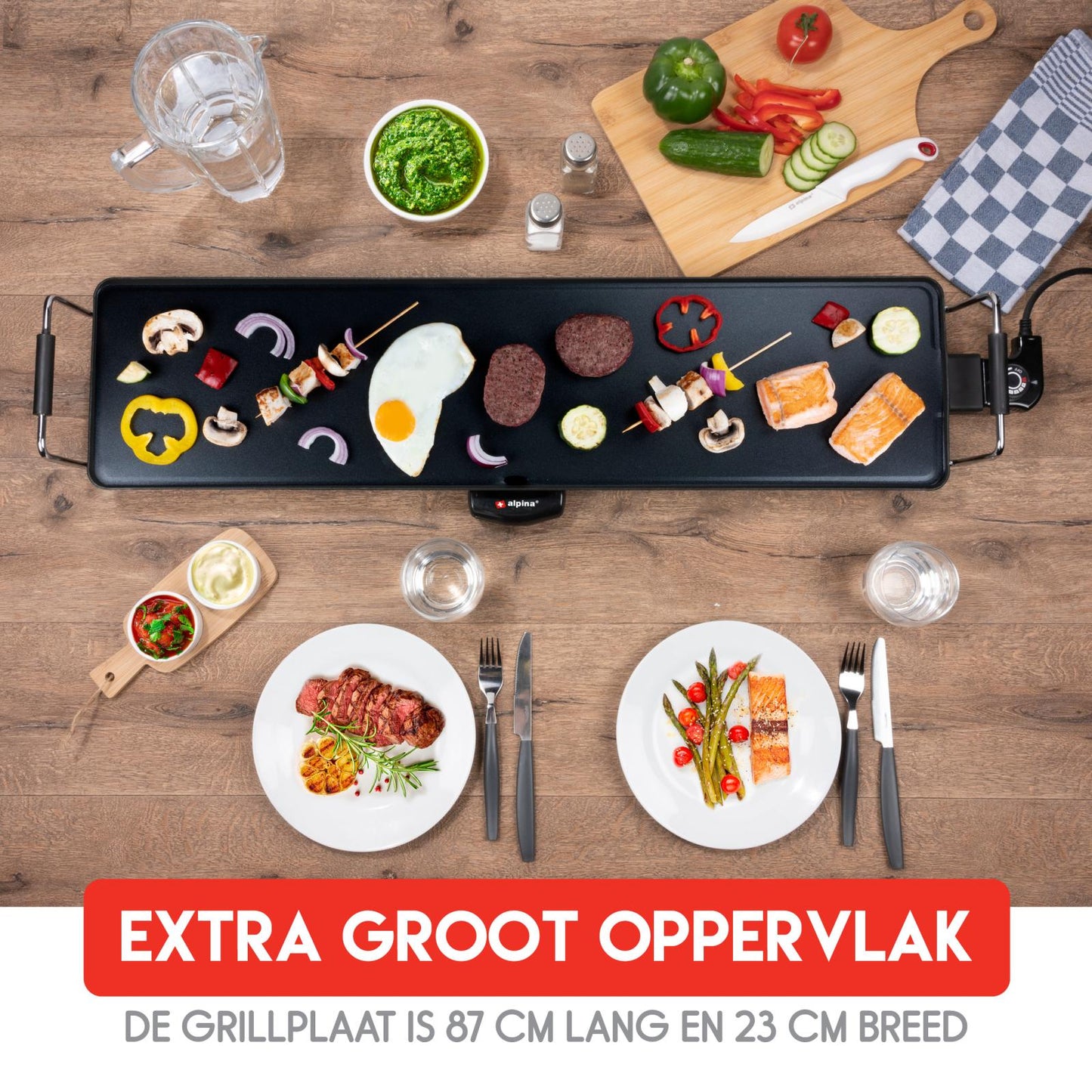 Grill Teppanyaki 1800W 87x23cm