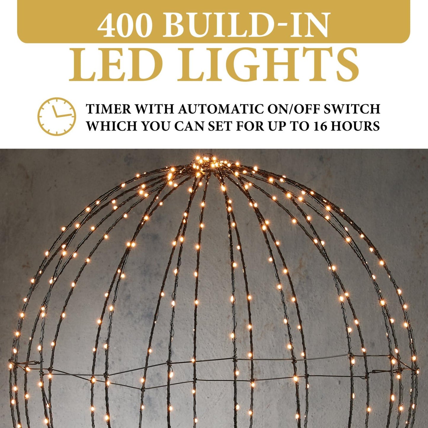 Ball warm white 400led 60cm