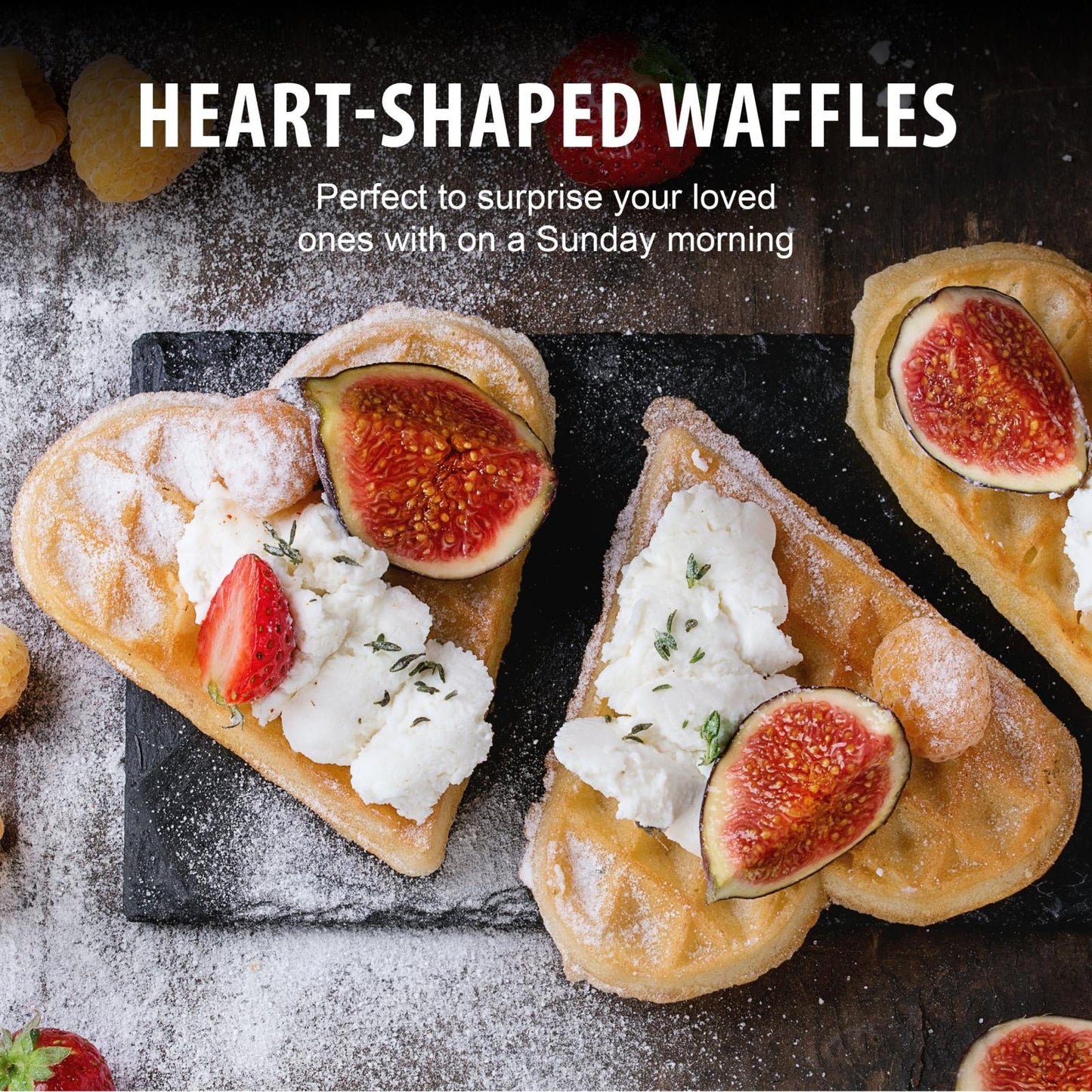 Waffle maker 230V 1000W