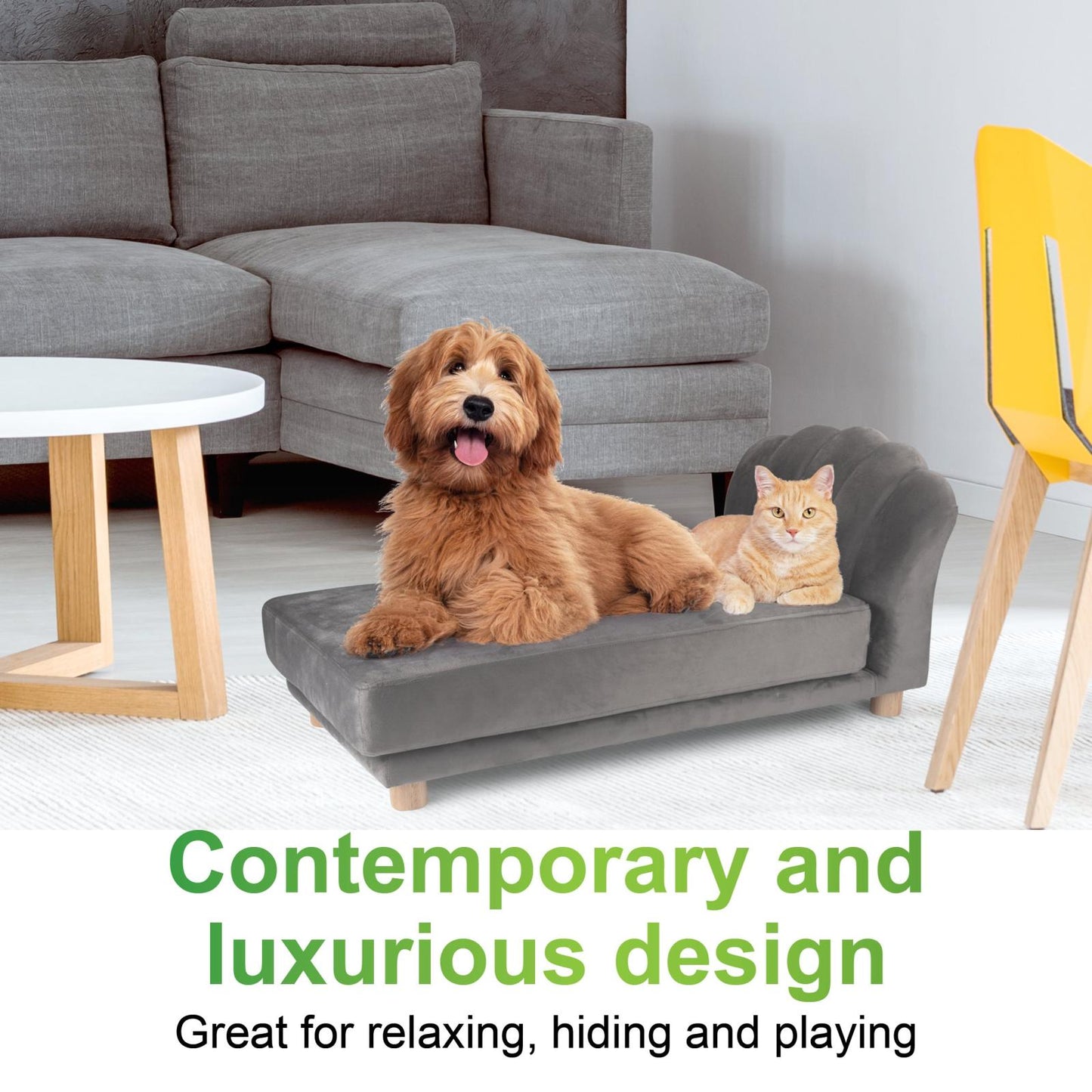 Pet Sofa 90x44x34cm Grey