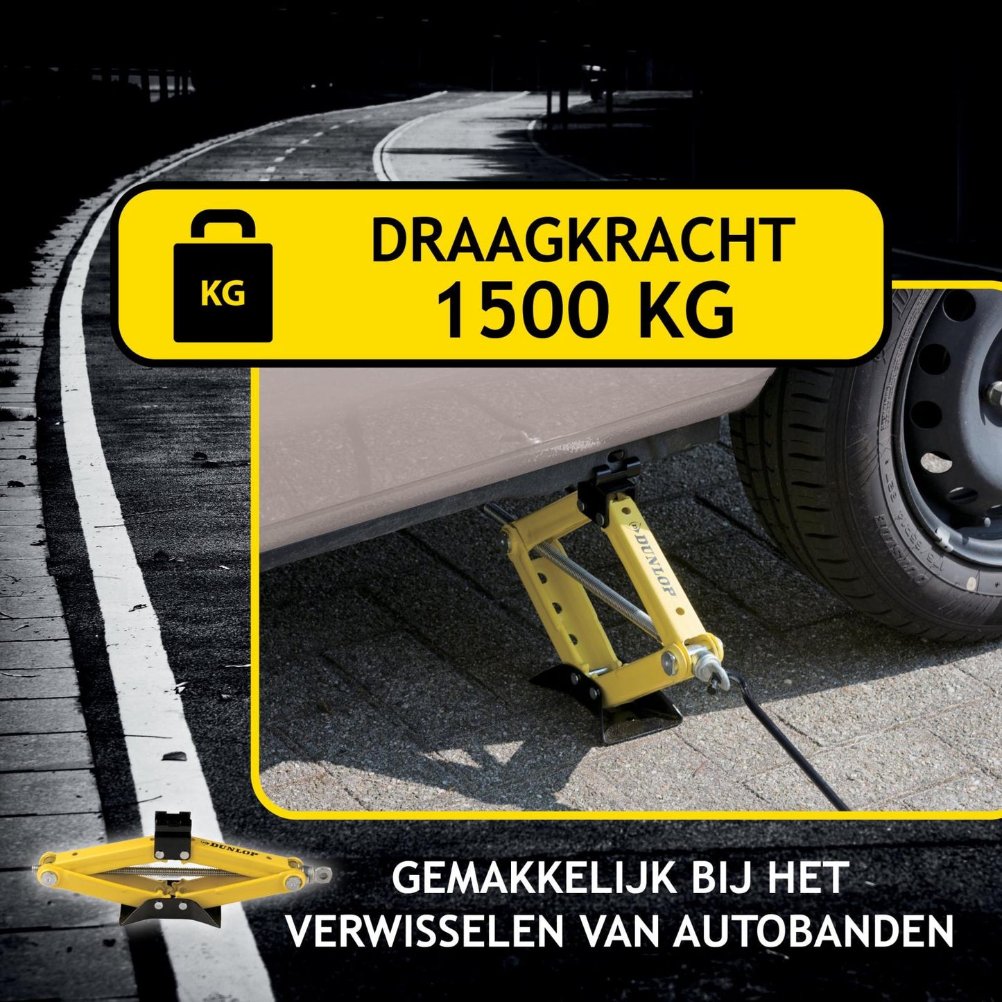 Scissor jack 1500kg ST