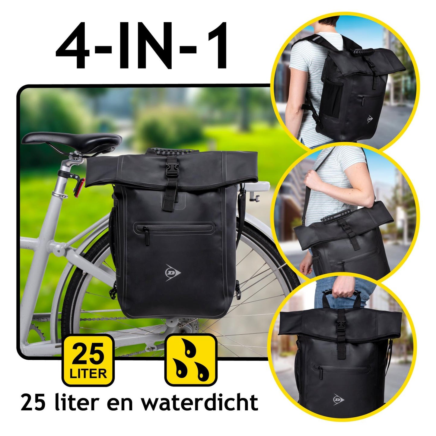 Bicycle bag 4-in-1 25L