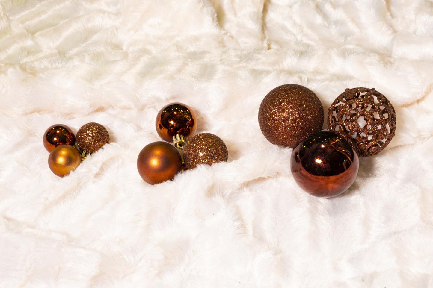 Xmas Bauble (100) ass brown pl