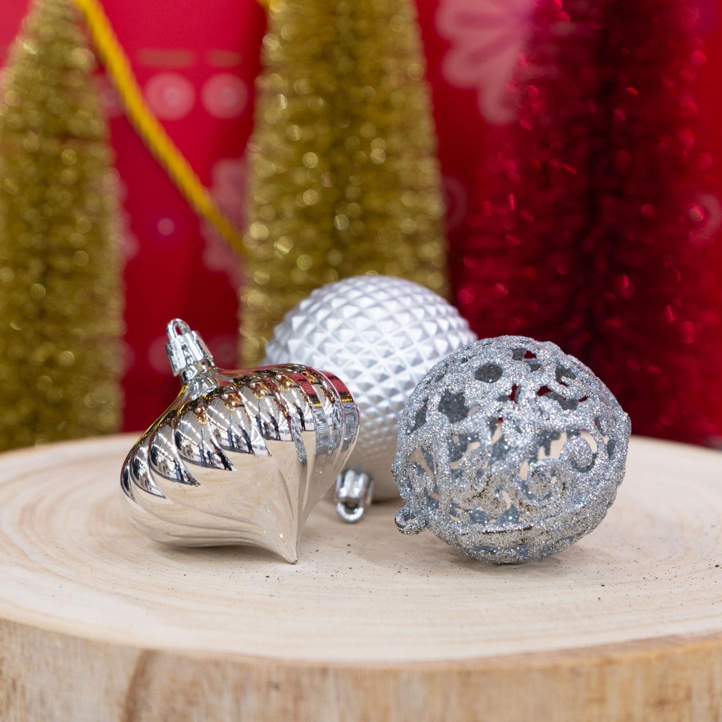 Tree decoration silver 60pc