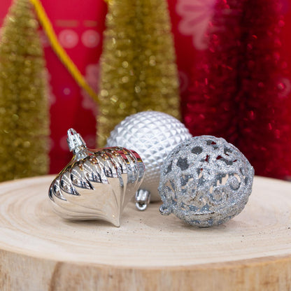 Tree decoration silver 60pc