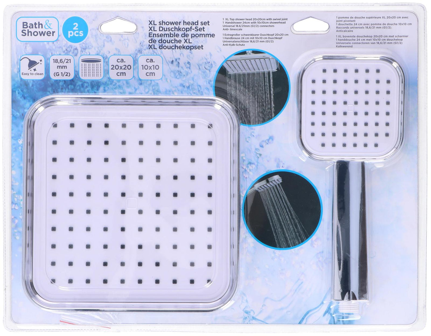 Shower head 2pcs top & hand 1F