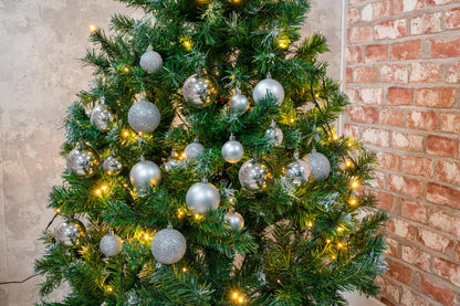 Xmas bauble (70) ass silver pl