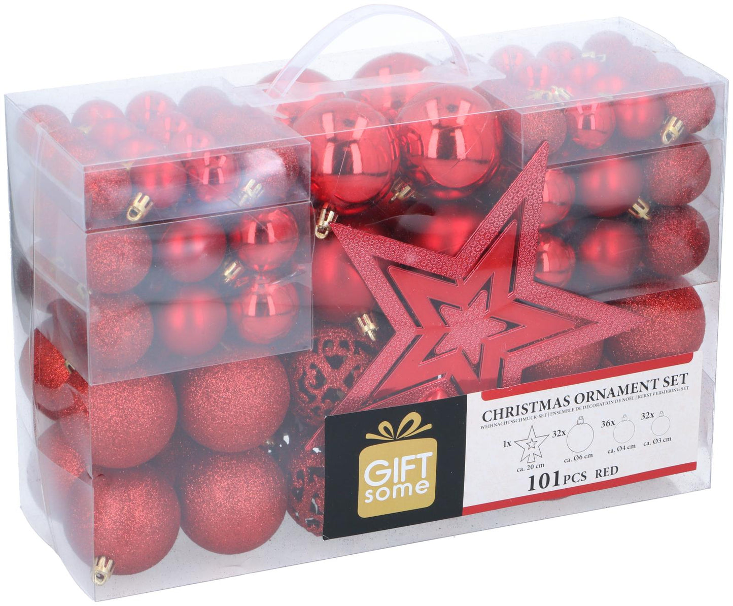 Xmas ornament set (101) red