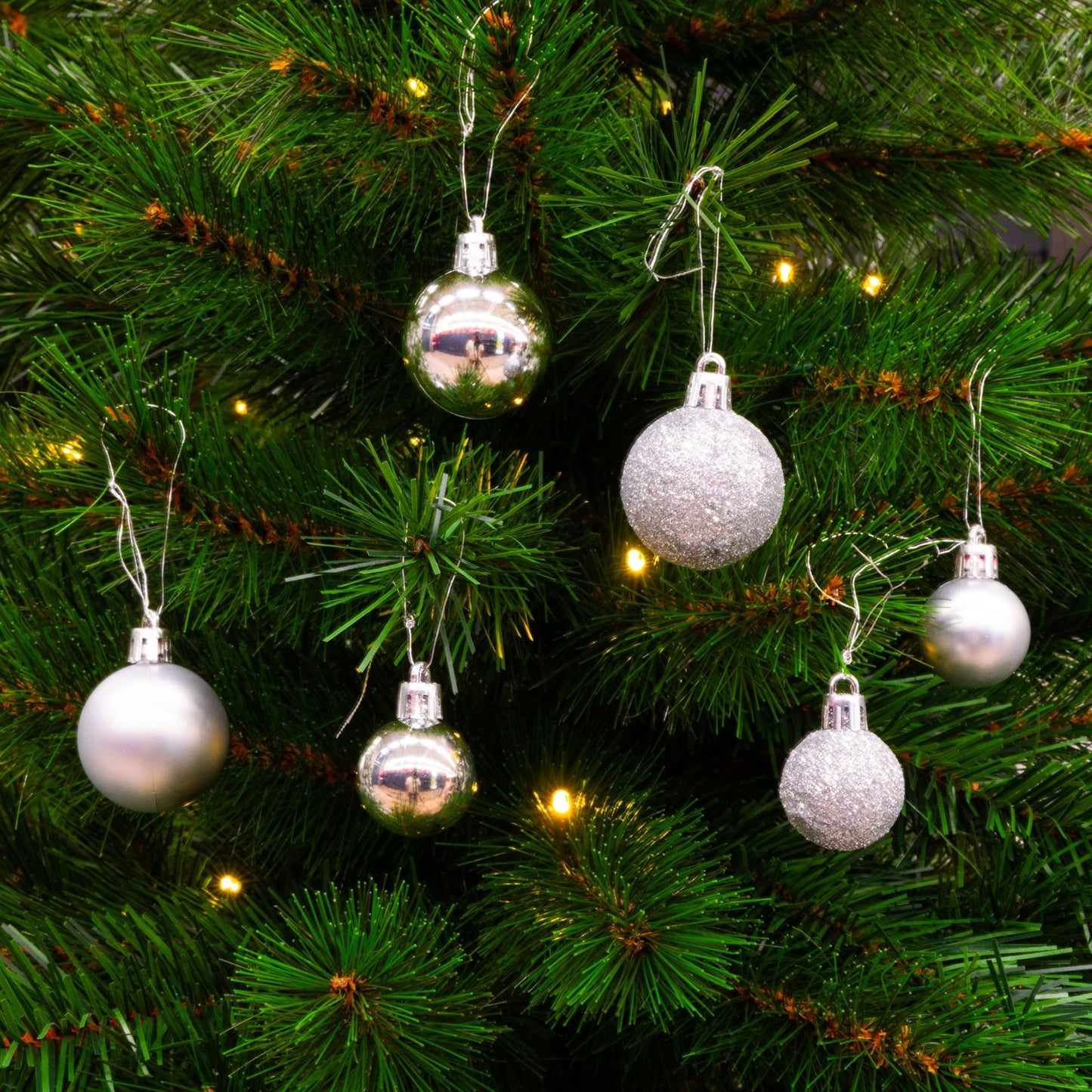 Xmas ornament set (101) silver