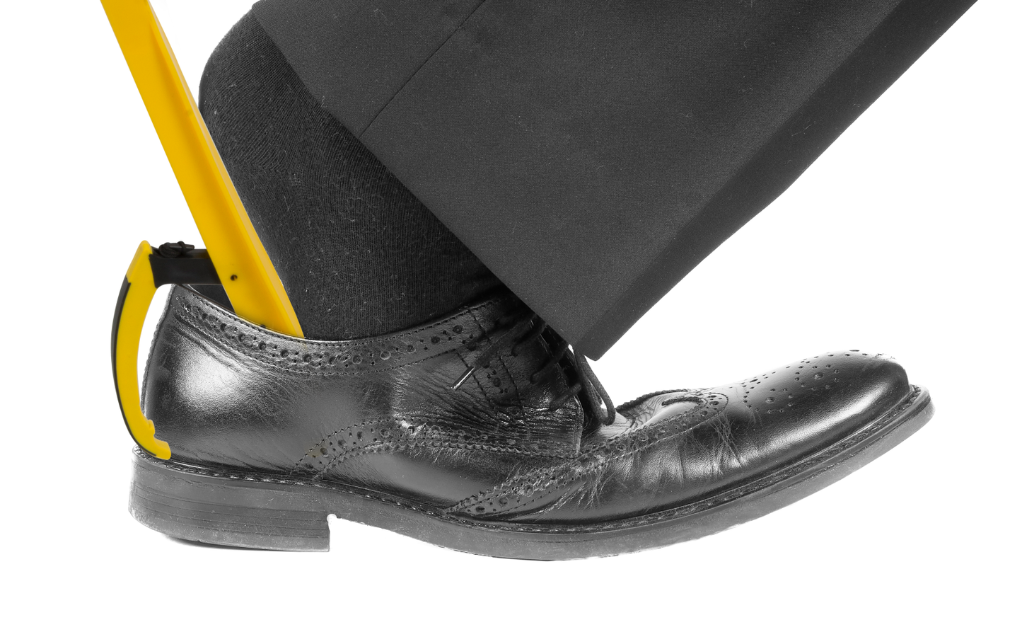 Reaching aid with shoehorn