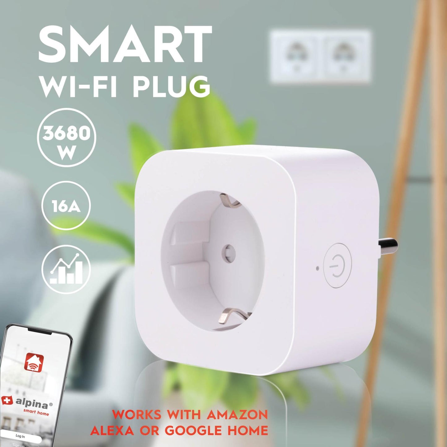 Smart indoor plug 230V 16A