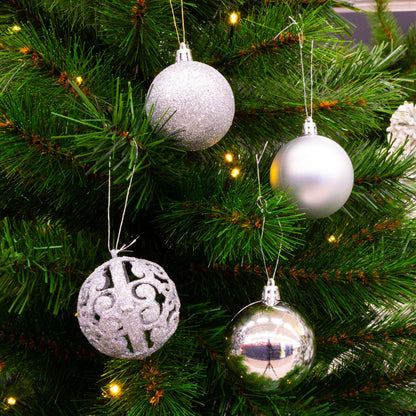 Xmas ornament set (101) silver