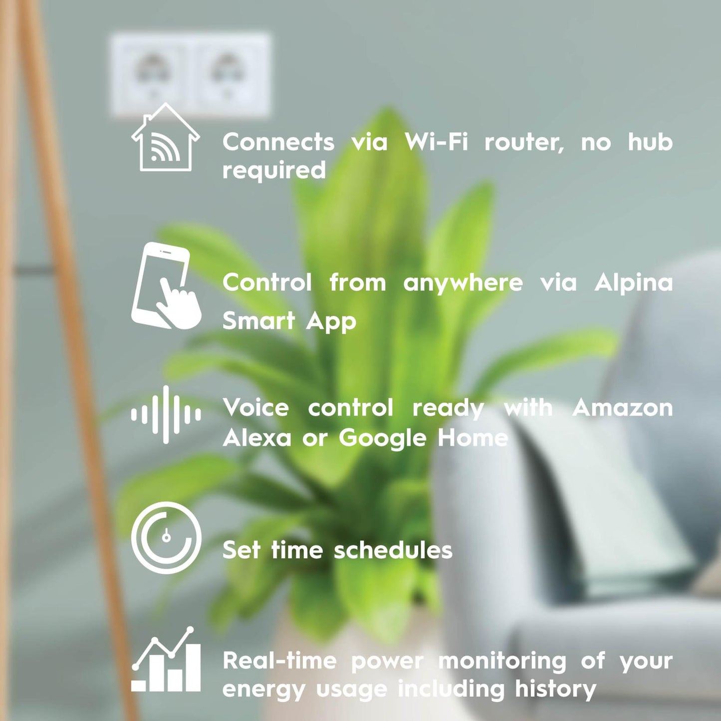 Smart indoor plug 230V 16A