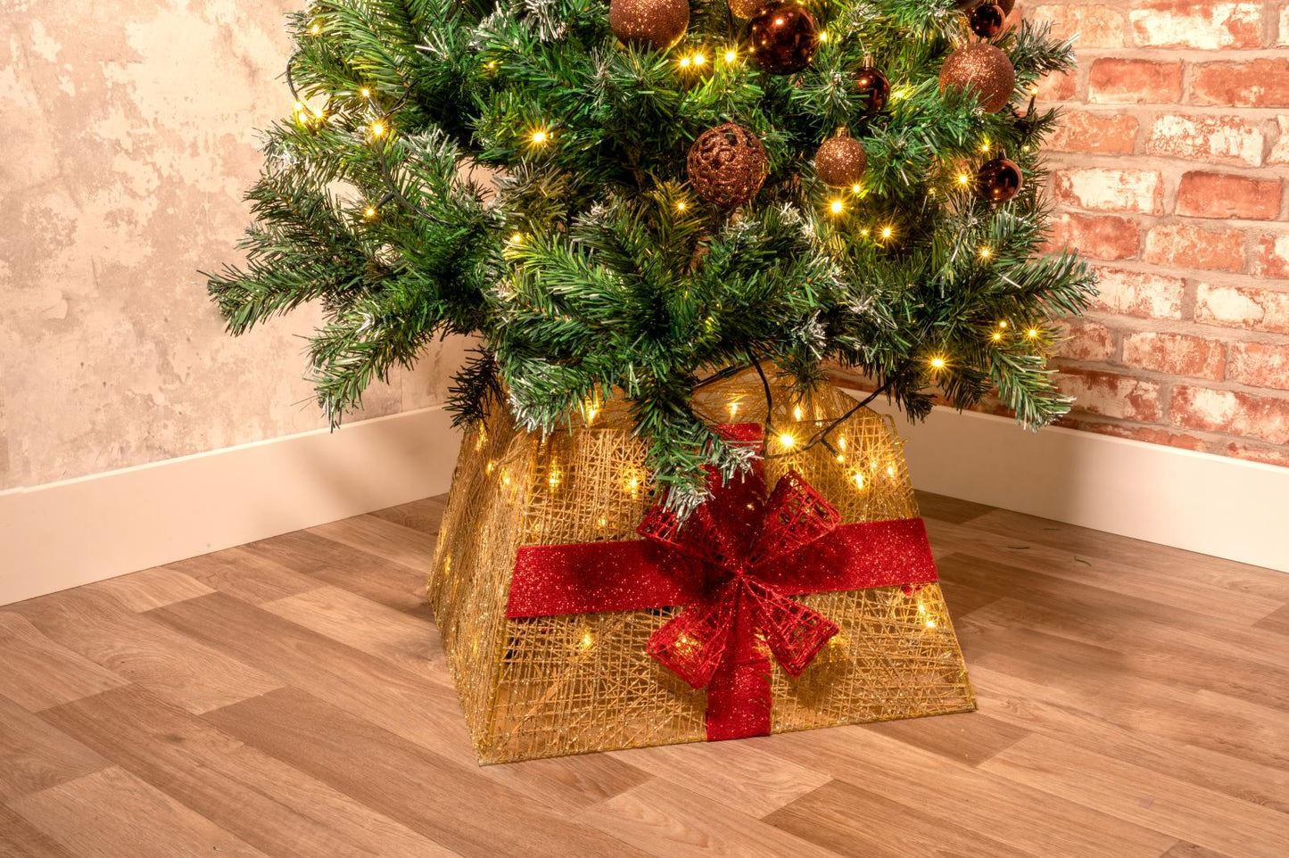 Xmas tree skirt 40LED B/O 45cm