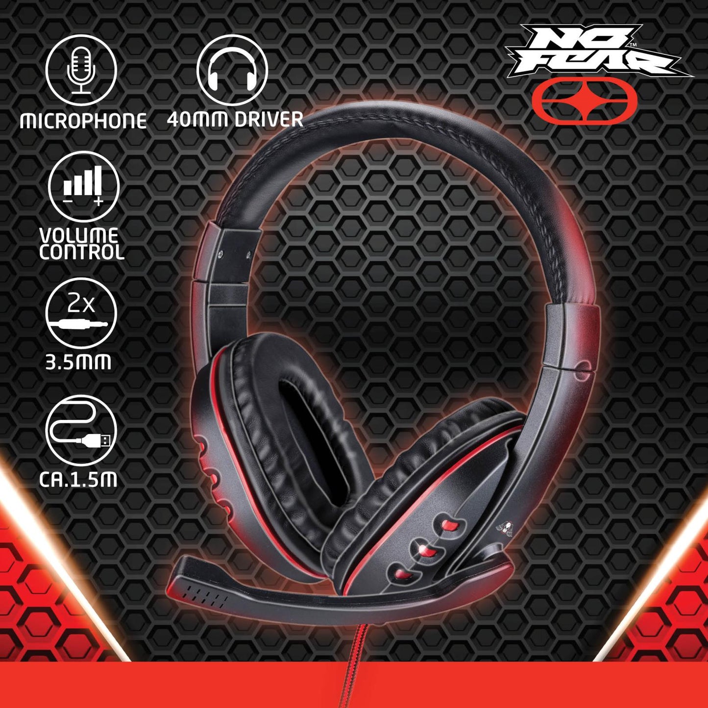 Headset gaming w/1.5m cable