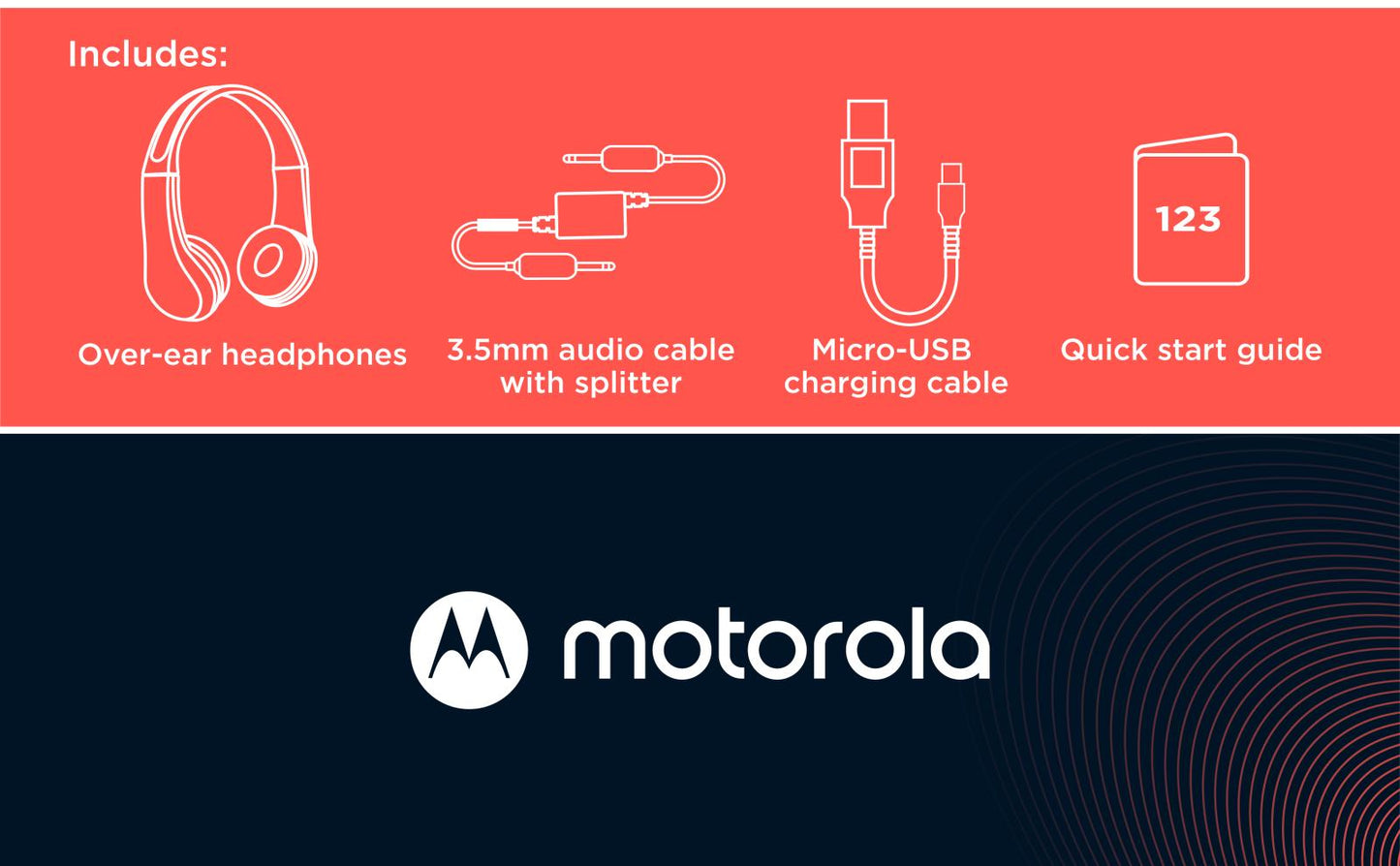Headphone MOTO JR300 BLU-GRE