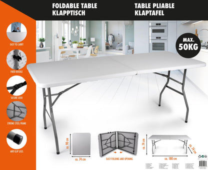 Table foldable 180x74x74cm