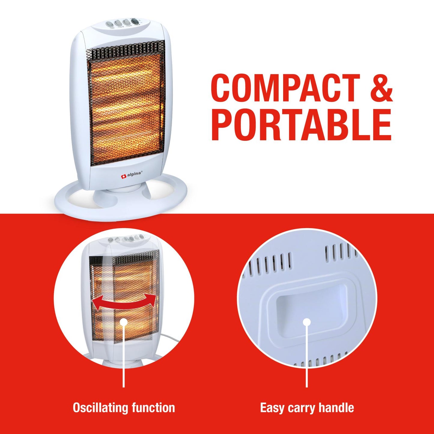 Halogen heater 1200W