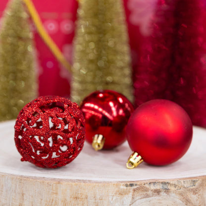 Xmas ornament set (101) red
