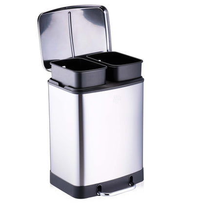 Pedal Bin 2x12L 3pc soft close
