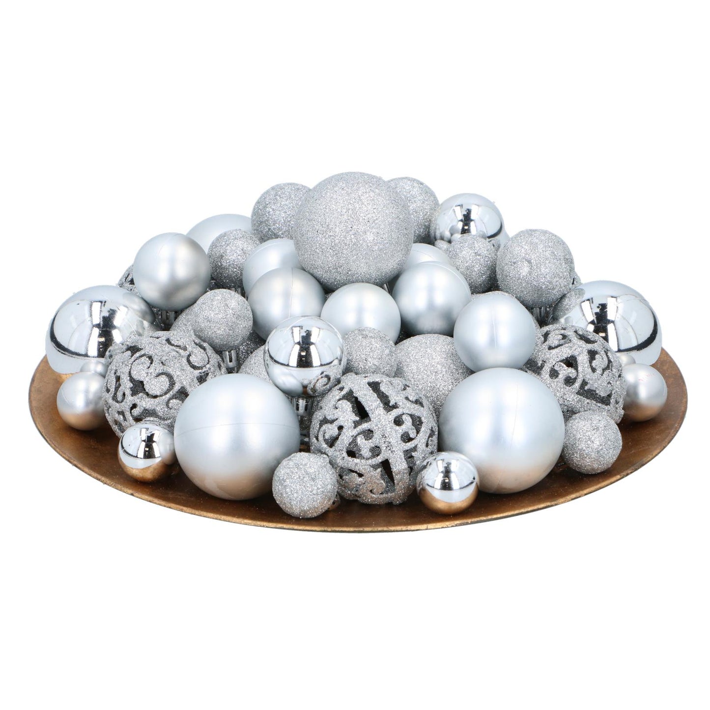 Xmas ornament set (101) silver