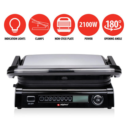 Contact grill 230V SS 2100W