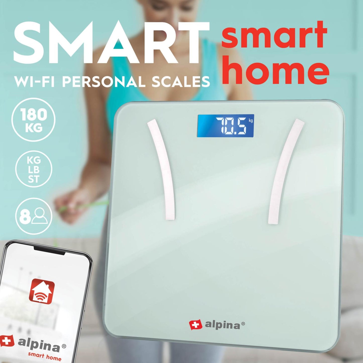 Smart personal scales 8 users