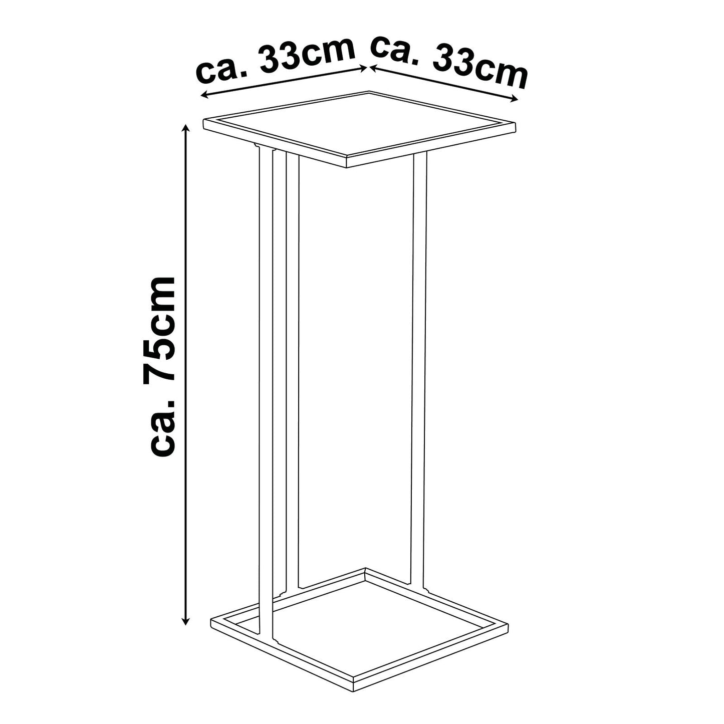 Side table H75cm