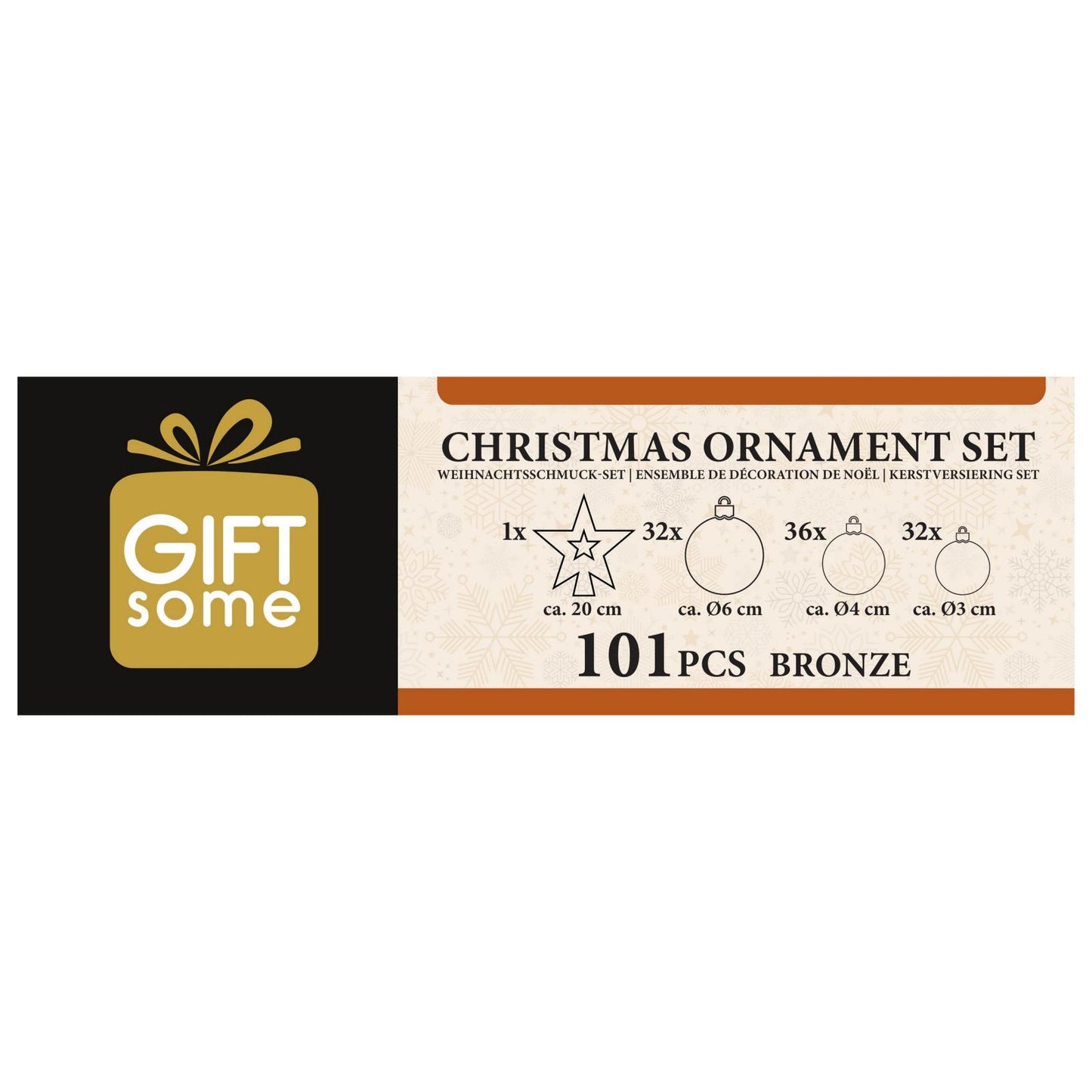 Xmas ornament set (101) bronze