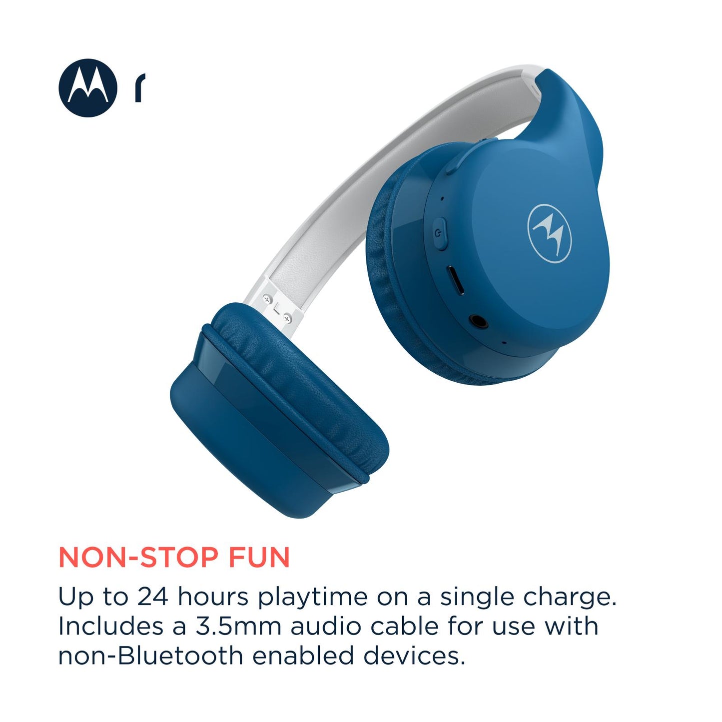 Headphone MOTO JR300 BLU-GRE