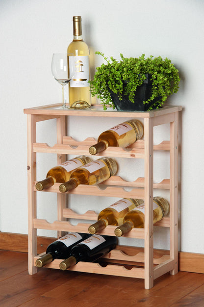 Wine rack wood 16bottles FSC
