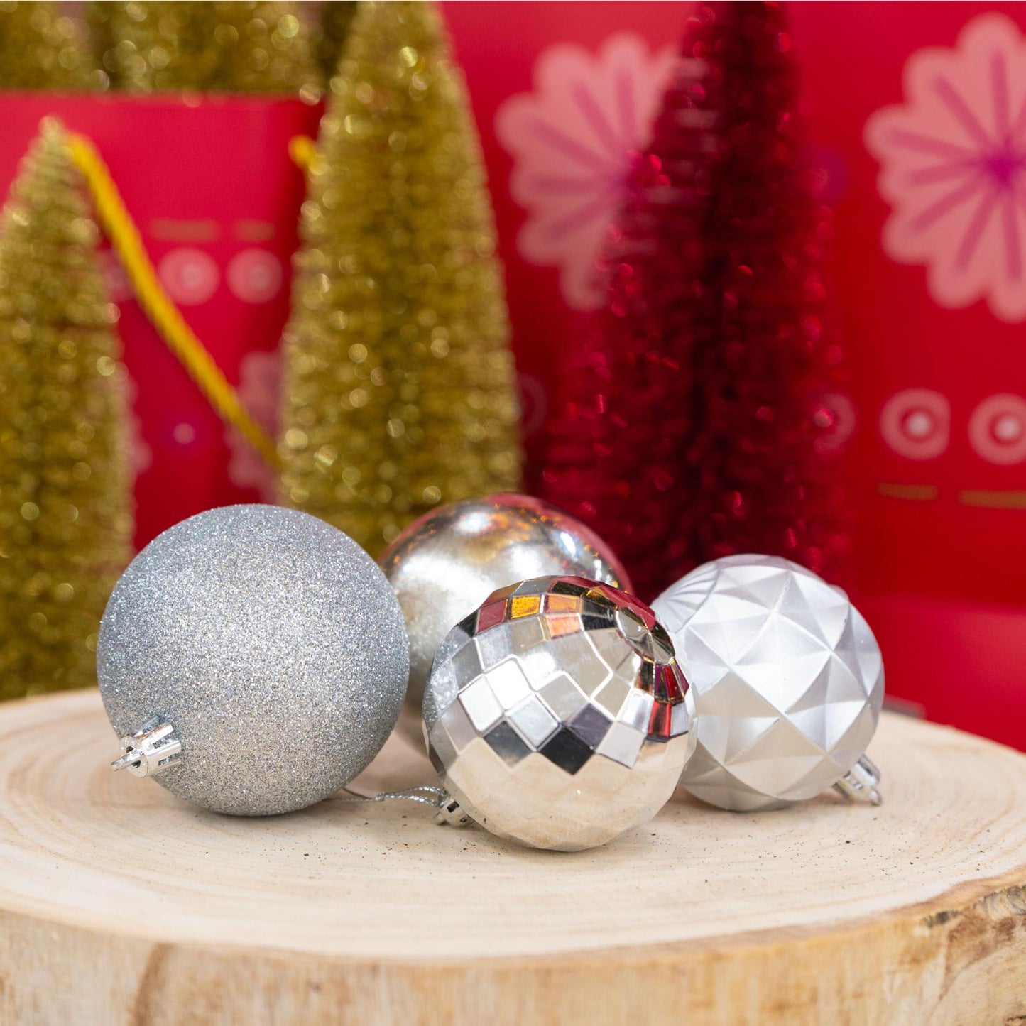 Tree decoration silver 60pc