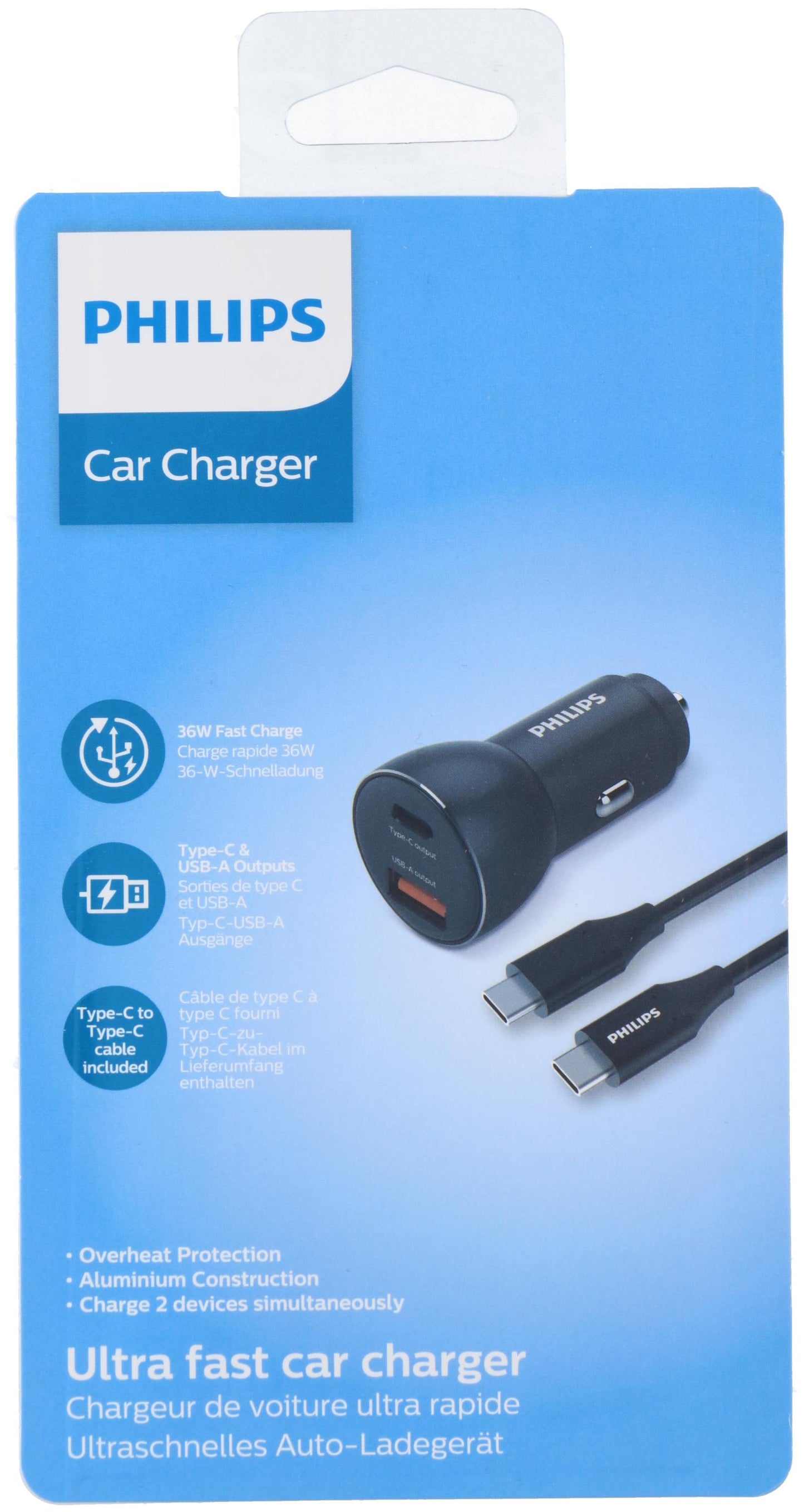 Car charger USB A + C