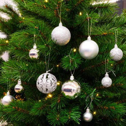 Xmas ornament set (101) silver