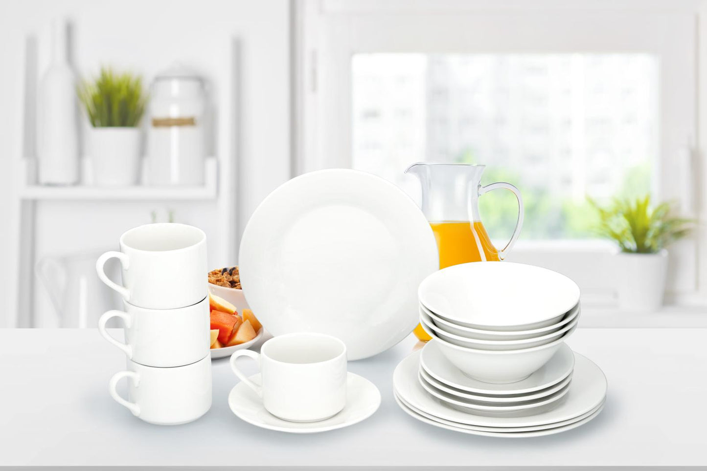 Breakfast set 16pcs white SW