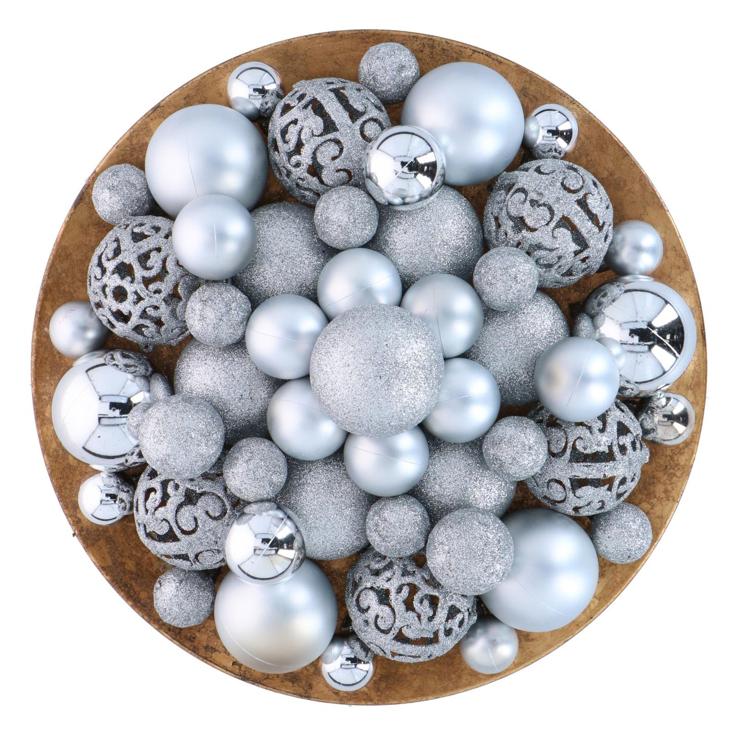 Xmas ornament set (101) silver