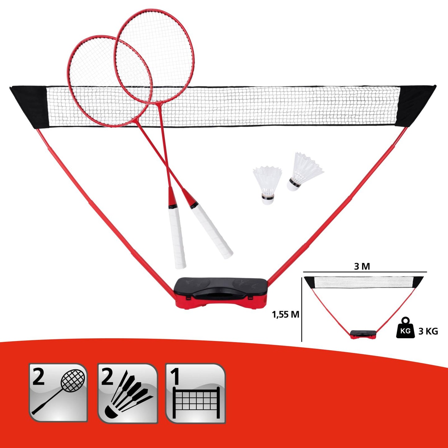 Badmintonset 5pcs MT/PP