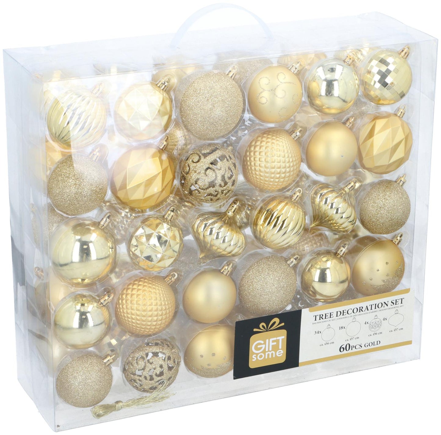 Tree decoration gold 60pc