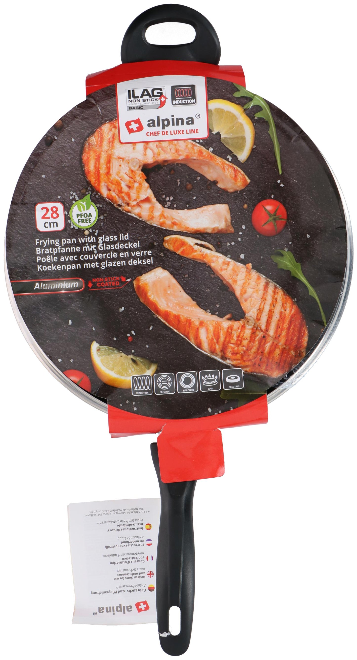 Frying pan w/glass lid, D28cm