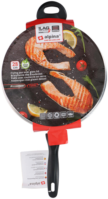 Frying pan w/glass lid, D28cm