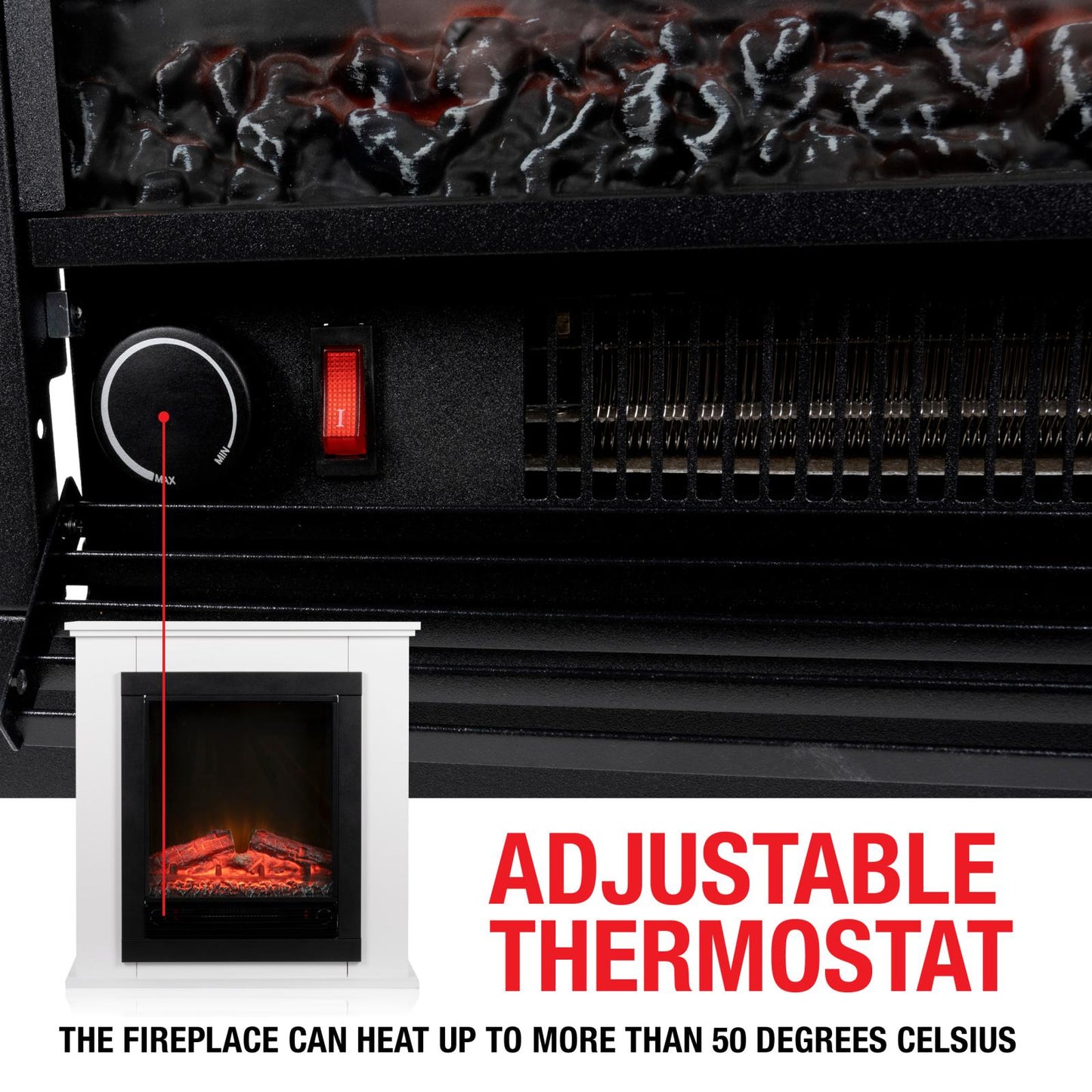 Heater & mantelpiece Lugano