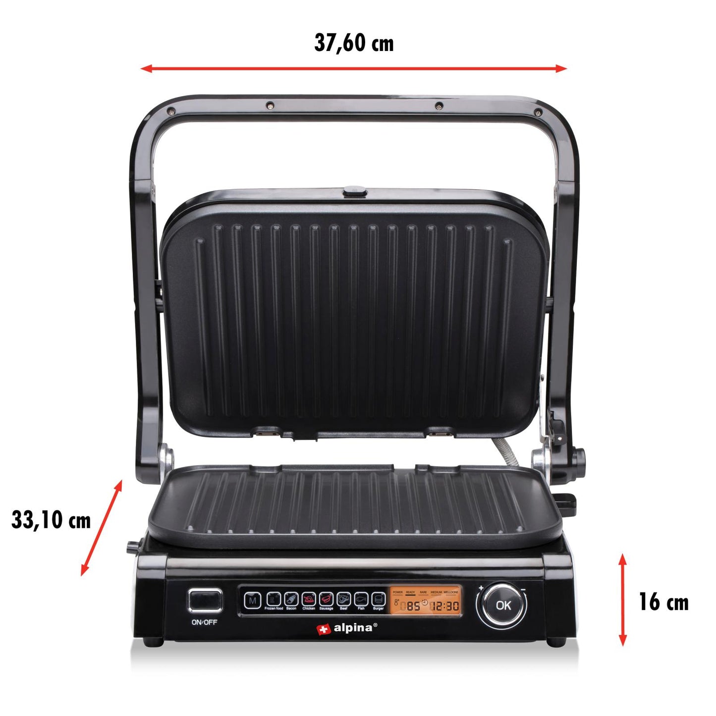 Contact grill 230V SS 2100W