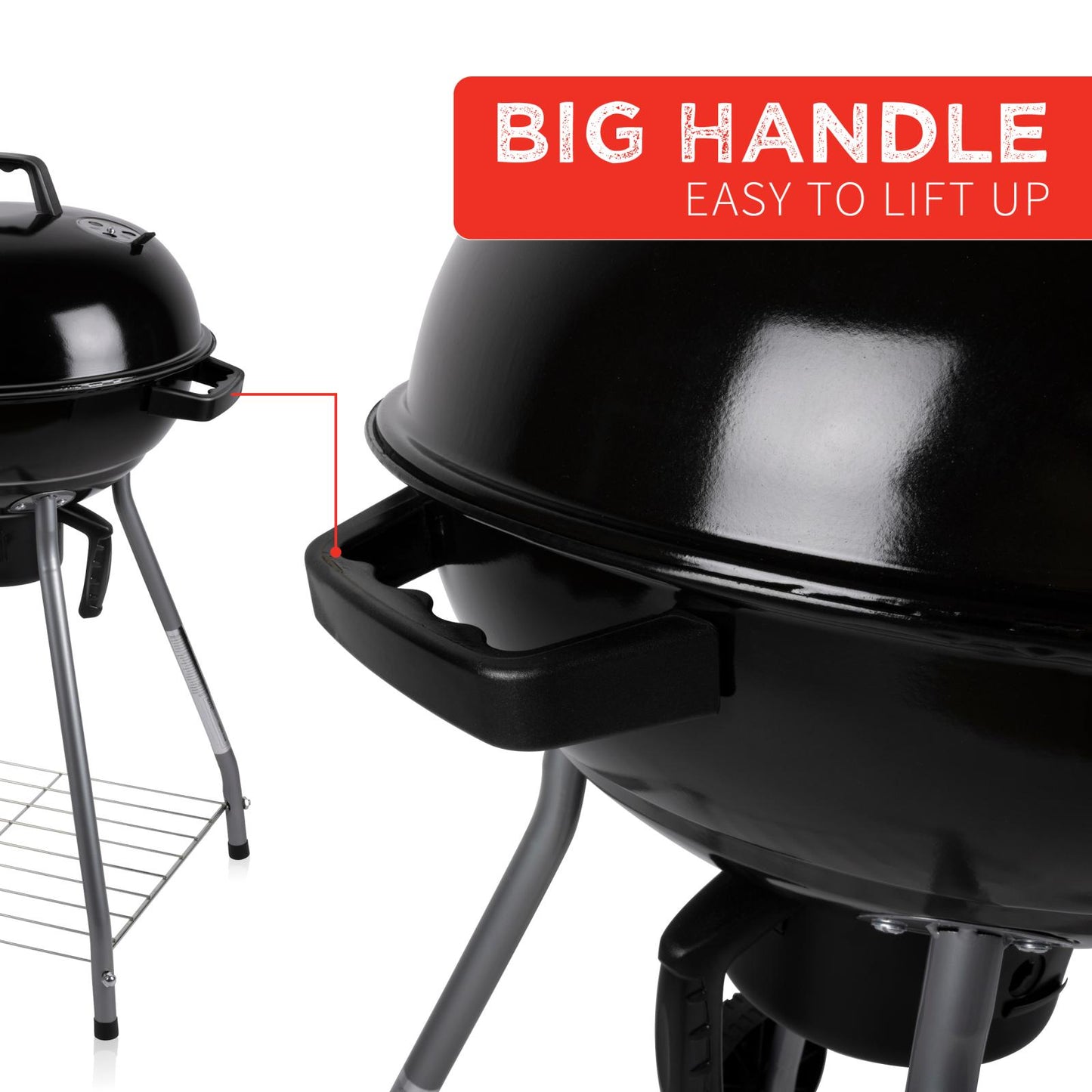 BBQ 18inch lid+handle+ash
