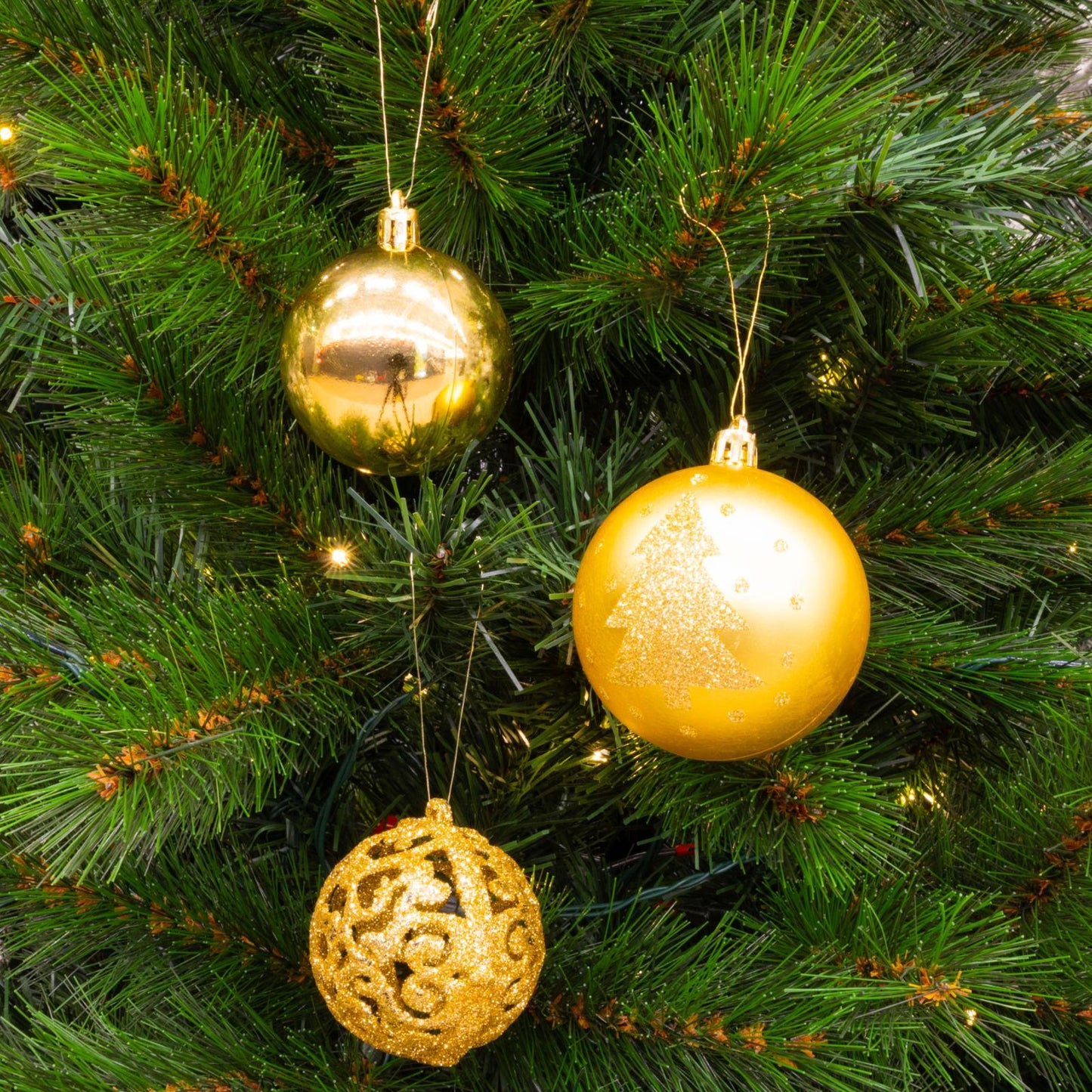 Tree decoration gold 60pc