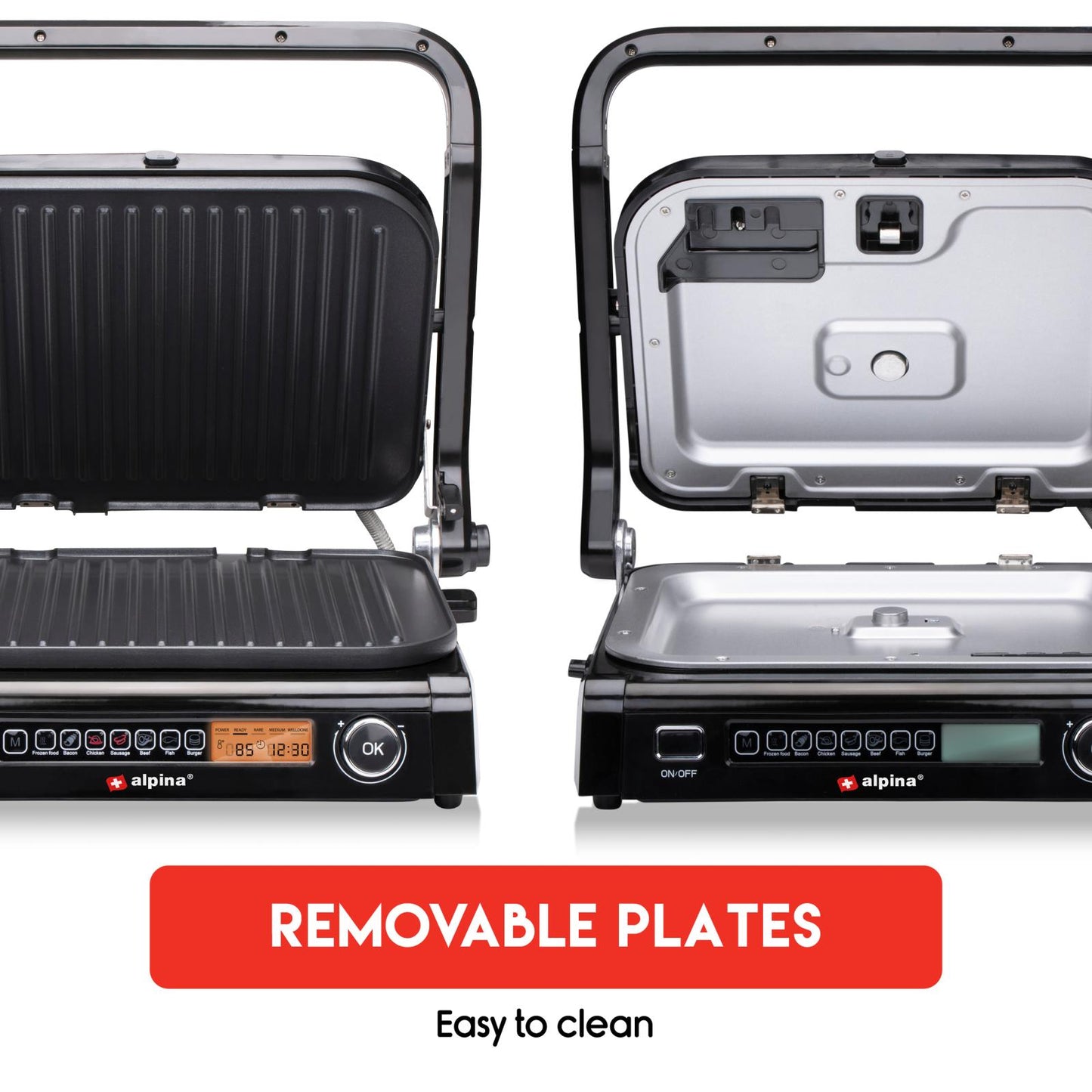 Contact grill 230V SS 2100W