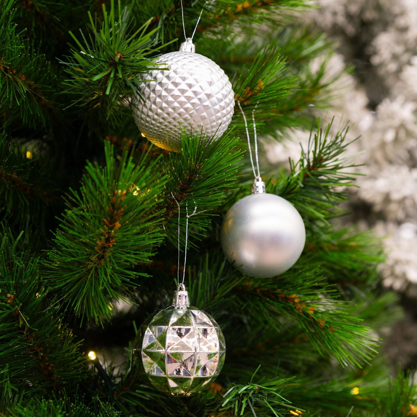 Tree decoration silver 60pc