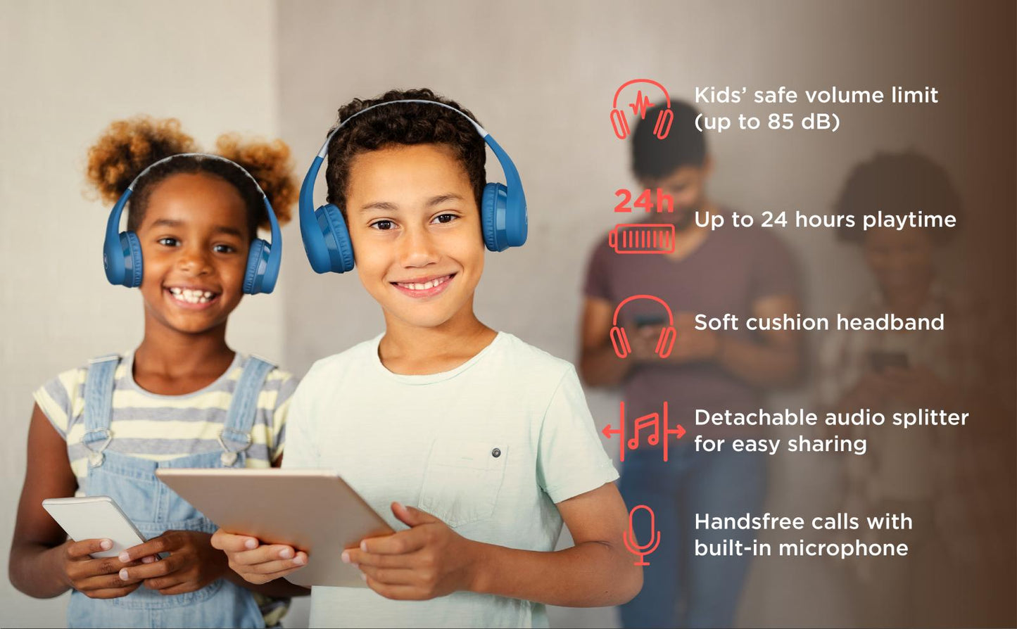 Headphone MOTO JR300 BLU-GRE