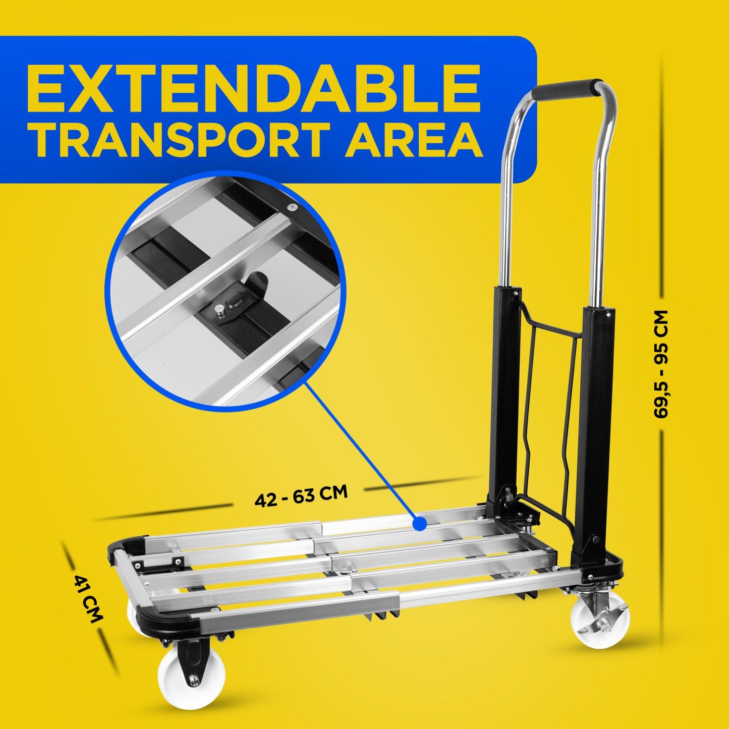 Trolley foldable 150kg